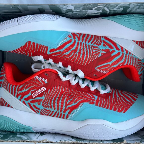 Moolah Neovolt Low Aqua and Red Women's Sneakers, Size 9.5, New! - Picture 6 of 13